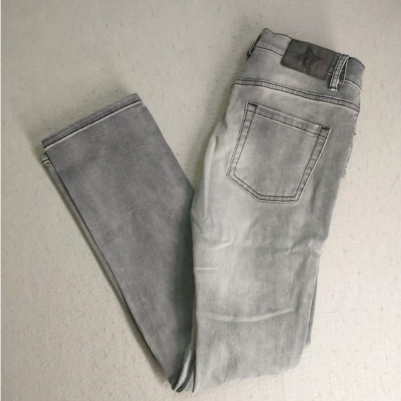 BCBGeneration Riley light wash charcoal women’s boot leg jeans mid rise, size 27 - Picture 17 of 17